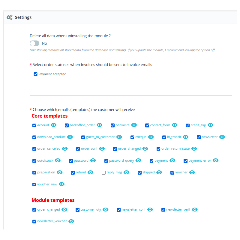 Invoice to your own email