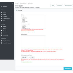 Remove cart when created by a robot or IP address