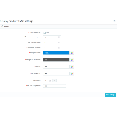 Add product TAGS to product page Add product TAGS to product page